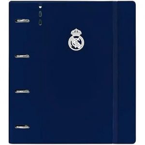 Classeur Safta - Real Madrid 24/25 - 4 anneaux 35mm - 100 feuilles A4 - Blanc - Neuf
