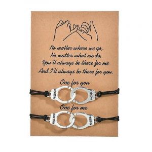 Menottes Pendentif Liberté Couple Bracelet Justice Bracelet Saint-Valentin Cadeau - Neuf