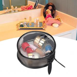 HJLIAN Trousse de maquillage transparente et portable, organiseur de maquillage etanche, trousse de toilette de voyage, pochette de rangement - Neuf