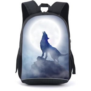 17 pouces cheval animal impression diagramme sac d'école sac à dos sac à dos[T677] - Neuf