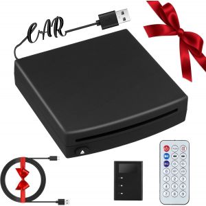 Lecteur Cd Pour Voiture Avec Carplay Sans Fil Intégré Et Adaptateur Android Auto Cd/Dvd Externe Pour Interface Stéréo Connexion Usb, Voiture/Télévision/Ordinateur Portable Universel - Neuf