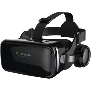 Vr Casque Lunettes Avec &Eacute;couteurs Glasses De R&eacute;alit&eacute; Virtuelle Casque Vr Lunettes Pour Films 3D Jeux Vid&eacute;o Compatible Avec Smartphones Android/Iphone De 4,7 &Agrave; 6,6 Pouces, Cadeaux De No&euml;l[Z245] - Neuf