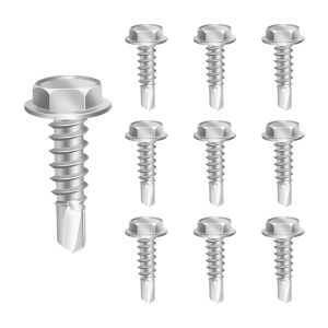 CHECARZHN--NO1-150 Pcs Vis Autoperceuse À Tête Hexagonale 4.2 Mm X 16 Mm, Vis À Métaux À Tête Hexagonale, Pour L'Entretien Quotidien - Neuf