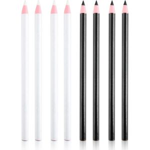 8 Pièces Craie Couture Effaçable,Crayon Blanc Couture Tissu Avec Marqueur Soluble,Stylo Pour Marquer,Tracer Et Modifier Tissus,Cuir Et Papier,Crayons De Couture Noir,Pour Couturières,Quilteurs - Neuf