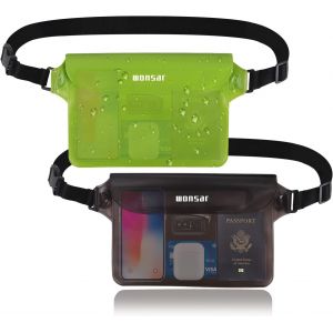 2Pcs Pochette &Eacute;tanche, Sac Etanche Avec Sangle R&eacute;glable, Pochette Telephone Portable, Pochette Etanche Plage Accessoire, Pour Natation, Rafting, Kayak, Canotage, Camping - Neuf