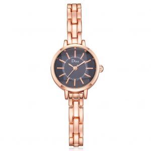 Disu Femmes Dame Classique Quartz Analogique Montre Bracelet Luxueux Montre-Bracelet (Or Rose + Noir) - Neuf