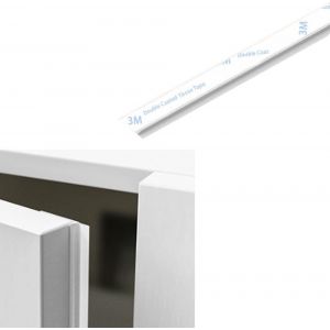 2.8m Joint D'armoire Autoadhésif Bande D'étanchéité Porte De Placard Caoutchouc Anti-Poussière Garde-Robe Joint Penderie Ruban D'étanchéité Armoire De Salle De Bain Contre Poussière,Insectes,Blanc - Neuf