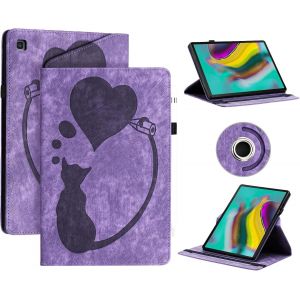 Kal-Étui Coque Pour Samsung Galaxy Tab S5e 10.5 Sm-T720/T725 2019- Étui En Cuir Pu Avec Fonction Support/Portefeuille Coque Tablette Galaxy Tab S5e (Violet) - Neuf