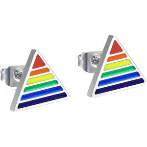 Kalhx-Boucles D'oreilles Pour Couple Homosexuel Arc-En-Ciel Simples À La Mode Sans Oreilles Percées Cadeau La Fête Des Amants Homosexuels - Neuf