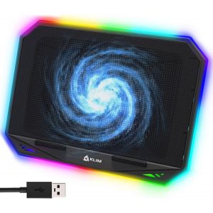 KALANKA-K21 + Refroidisseur PC Portable RGB + 11" - 17" + Support PC Portable Ventilé Gamer + Ventilateur Puissant + Stable et Silencieux + Compatible Mac et PS4 + NOUVEAUTÉ 2022 - Neuf