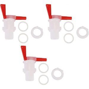3pcs Ménage Brassage Bière Seau En Plastique Seau En Plastique Rouge Robinet Distributeur De Bière Robinet De Bière - Neuf