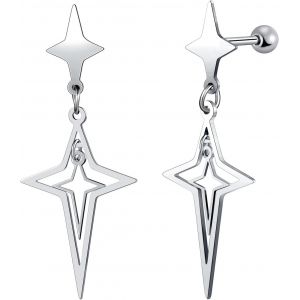 Kal-Boucles D'oreilles Étoile De Noël En Acier Inoxydable Pour Femmes Hommes Fashion Pendantes D'oreilles D'étoiles Boucle D'oreille Créatif Bijoux Fantaisie Décoration Adolescent - Neuf