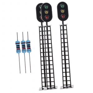 3pcs Diy Traffic Lights 1:87 Ho Scale Traffic Light Lamp Signal Light A - Neuf