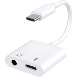 KALANKA-Adaptateur USB C vers Jack 3.5mm avec Charge Rapide 60W, Hi-Res Adaptateur Casque USB-C Compatible avec iPhone 16/15 Pro Max Samsung Galaxy S24/S23/S22/S21 Ultra iPad Pro Pixel - Neuf