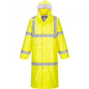 Manteau De Pluie Haute Visibilit&eacute; Portwest 122cm Jaune 5xl - Neuf