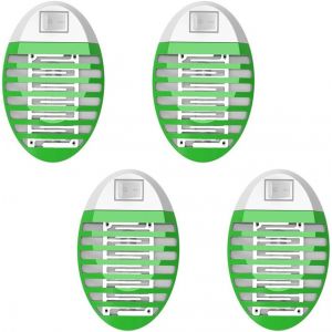 Moustique Tueur Lampe,Lampe UV,Non Toxique,Tueur D'Insectes Electrique Maison,Insectes,Moustiques,Mouchesc,Prise Anti Insectes Electrique,Piège à Mouches Efficace(4 Paquets) - Neuf
