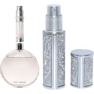 Sansh-Ae00si Vaporisateur De Parfum Style Diamant Flacon De Parfum Rechargeable Portable Remplissage Par Le Bas 0,17oz Adapté Au Voyage Anniversaire, 5ml (Argenté Étincelant) - Neuf