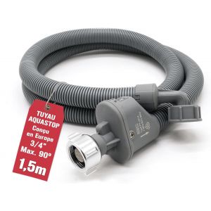 Tuyau Aquastop 1,5M Pour Machine À Laver Et Lave-Vaisselle | Souple Avec Système De Sécurité Aquastop | Flexible Résistant À Haute Pression | Empêche Les Fuites D'Eau | Certifié Vd[LAV0823] - Neuf
