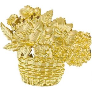 Kjdal-Fleur Feuille Panier Broche Or Tone Floral Broche Pour Femmes Automne Fleur Broche Pins Bijoux Cadeaux Pour Femmes Filles M&eacute;tal,M&eacute;tal - Neuf