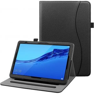 Kalws-Coque Pour Huawei Mediapad T5 10 10.1 Pouces-Etui De Protection Vue Ajustables Housse Case Cover Avec Poche De Cartes,Support Tablette Multi Angles,Noir - Neuf