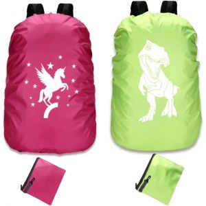 JGD-Lot de 2 housses de pluie pour sac &agrave; dos - Housse de pluie Step by Step by Step - Pour cartable - Housse de pluie - Housse de pluie - Sac &agrave; dos &eacute;tanche - Neuf