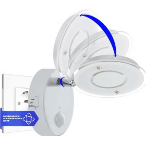 Veilleuse &Agrave; Capteur Led 2636-016 *Nite* En Blanc Avec Fonction Automatique Directe 230v Avec D&eacute;tecteur De Mouvement &Eacute;clairage De S&eacute;curit&eacute;, Lampe &Agrave; Douille, Applique Murale, Lampe D'orientation - Neuf