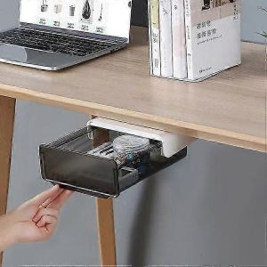 Tiroir Sous Le Bureau,Amovible Sous Le Bureau (Noir) - Neuf