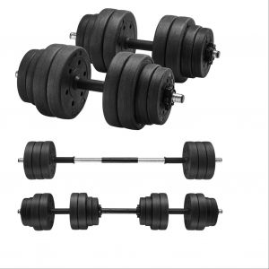 Kit Halt&egrave;res Musculation Poids Ajustable Avec Barre D Extension Suppl&eacute;mentaire 20 Kg 30 Kg Musculation Helloshop26 12_0006117 - Neuf