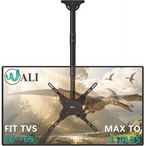 Cm2665 Support De Plafond Inclinable Et Pivotant Pour &Eacute;cran Plat De 26 &Agrave; 65"", Supporte Jusqu'&Agrave; 50 Kg, Vesa Max 400 X 400 Mm, Support Plafond Plat Et Inclin&eacute;, Noir - Neuf