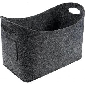 Panier En Feutre Pliable,Panier De Grande Capacité (53 X 30 X 40cm) Pour Ranger Des Bûches De Cheminée,Des Courses,Des Journaux,Des Jouets À Provisions - Neuf