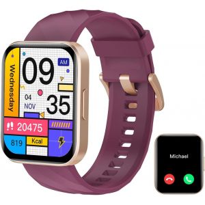 Montre Connect&eacute;e Homme Femme Smartwatch Appel Bluetooth Montre Sport Etanche Ip68 Podometre Cardiofrequencemetre Oxymetre Spo2 Multisport Notifications Chronometre Pour Android Ios - Neuf