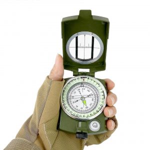 Boussole,Boussole De Marche Militaire Avec Poche,Pointeur Nord Lumineux De Camping Professionnel De Haute Pr&eacute;cision - Neuf