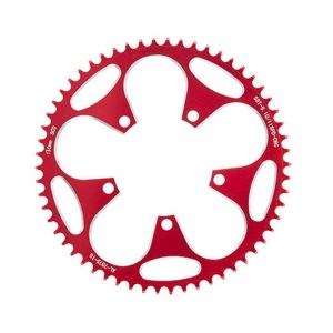 Plateau Rond Etroit Et Large A 5 Vis 130bcd/110bcd, Montage Direct Pour Pedalier Vtt, Rouge - Neuf