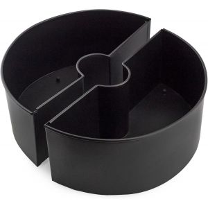 Lbgwp60-Au Ome Jardinière En Forme De Demi-Cercle Pour Table De Patio Avec Trou De Parasol (Noir) - Neuf