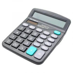 Calculatrice de bureau,Calculatrice de bureau &agrave; batterie solaire &agrave; 12 chiffres avec bouton - Neuf