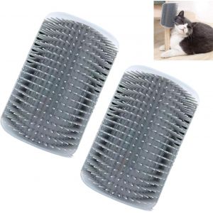Kalanka-Chats Cheveux Peigne,2 Pi&iquest;&iquest;Ces Brosse/Auto Toiletteur Pour Chat,Massage Murale Coin Brosse Avec Paquets D'herbe &iquest;&iquest; Chats Et Vis,Pour Chat &iquest;&iquest; Fourrure Longue Et Courte - Neuf