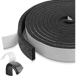 Bande d'étanchéité autocollante en mousse pour portes,fenêtres,plaque de mousse en néoprène,multifonctionnelle,résistant aux intempéries,anti-collision,insonorisé,25x10 mmx5 m - Neuf