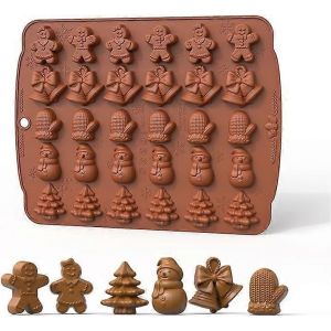 Ventes Promotionnelles Noël Moule À Chocolat Pain D'épice Homme Cloche Gants Bonhomme De Neige Arbre De Noël Silicone Fondant Moule Gâteau Décoration Bonbons - Neuf