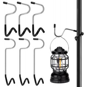 Yemaesre-Lot De 6 Supports De Lanterne De Camping En Forme De S - Crochets Antidérapants - Barres De Tente - Crochet De Suspension Pour Camping - Pour Lanternes Suspendues - Bouilloire - Sacs Poubell - Neuf