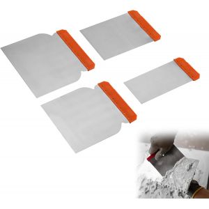 lbgwp60-Spatule Métallique,Jeu De 4 Spatules,Spatules Pour Mastic Enduit,Spatule Kit Pour Mastic Peinture,Durable Grattoir Mastic De Nettoyage De Remplis ,Acier Au Carbone Mastic Couteaux Kit,4Pcs - Neuf