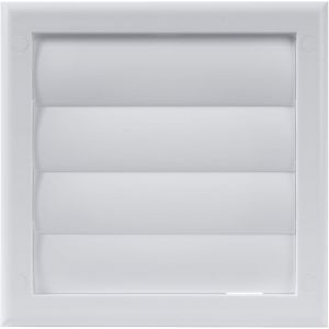Couvercle d'aération de 10,2 cm (19,1 x 19,1 cm) - Blanc - Hotte d'aération de sèche-linge - Couvercle de conduit de sèche-linge à persiennes - Capuchon de capot - Grille d'échappement - Neuf