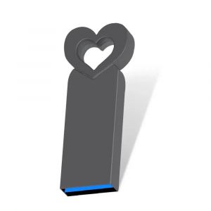 KALPZ-Clé Usb En Métal, Clé Usb 4G 8G 16G 32G 64G 128G, Clé Usb, Clé Usb, Coeur D'Amour, Mignon, Haute Vitesse, Étanche,Black,128 Go - Neuf