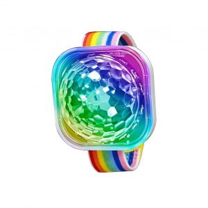 Led De Lumière D'étape De L'horloge - Rechargeable Par Usb De Boule De Disco De La Lumière Avec Son Activation Pour La Maison, La Salle, De Voiture, D'anniversaire, D'halloween, Blanc - Neuf