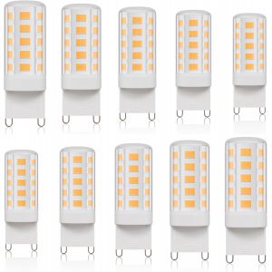 Kalanka-Ampoules Led G9, Blanc Chaud 2700k 450lm 4w &iquest;&iquest;Quivalen 40w Halog&iquest;&iquest;Ne, Non-Dimmable, Ac 220-240v, Ampoule G9 Pour Chambre Salon Cuisine, Lot De 10 - Neuf