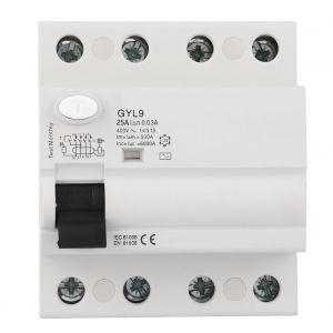 Disjoncteur differentiel GYL9 4P 400 VCA (25 A) - Neuf