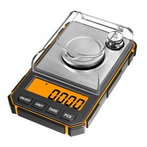 Numérique balance de Poche, 50g/0,001 g Milligramme, Portable Bijoux Échelle avec 50g Poids d'Étalonnage et la pince à Épiler, 6 Unités, Fonction Tare, Potable Smart Échelle avec E - Neuf