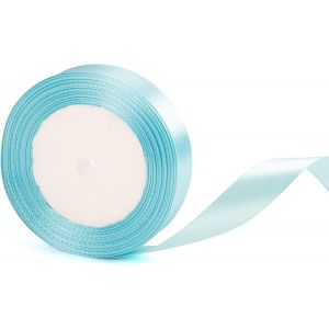 Ruban De Satin Bleu Ciel-22 M De Large 20 Mm De Large Pour Emballage Cadeau,Mariage,Fleuriste Et Décoration De Gâteaux - Neuf