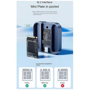 Boîtier SSD 10Gbps magnétique M.2 SSD Boîtier SSD externe pour ordinateur portable - Neuf