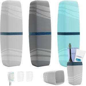 Tzf-3 Pi&egrave;ces Etui &Agrave; Brosse &Agrave; Dents, Bo&icirc;te &Agrave; Brosse &Agrave; Dents De Voyage, Gobelet &Agrave; Brosse &Agrave; Dents De Voyage Pour Le Camping,L'&eacute;cole,Le Voyage Quotidien Bo&icirc;te De Brosse &Agrave; Dents Portable (3 Couleurs) - Neuf