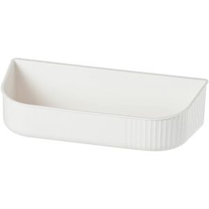 CHAAS-Etag&egrave;re Douche sans Per&ccedil;age Adh&eacute;sif, Serviteur Salle De Bain Murale, Panier Rangement pour Douche et Cuisine, Support Douche Organiseur, Porte Shampoing Douche Blanc - Neuf